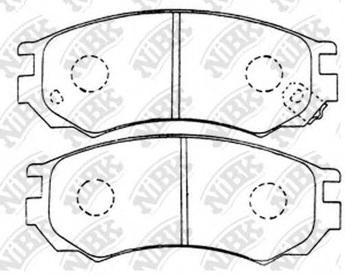 NIBK PN2268 Комплект гальмівних колодок, дискове гальмо