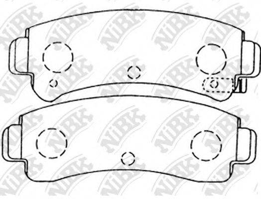 NIBK PN2283 Комплект гальмівних колодок, дискове гальмо