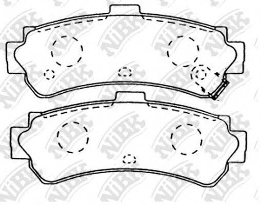 NIBK PN2357 Комплект гальмівних колодок, дискове гальмо