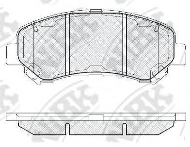 NIBK PN2801 Комплект гальмівних колодок, дискове гальмо
