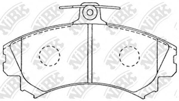 NIBK PN3090 Комплект гальмівних колодок, дискове гальмо