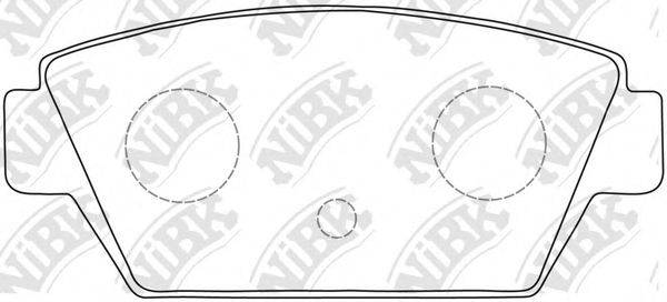 NIBK PN3110 Комплект гальмівних колодок, дискове гальмо