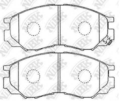NIBK PN3369 Комплект гальмівних колодок, дискове гальмо