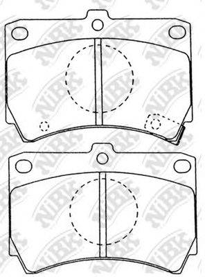 NIBK PN5138 Комплект гальмівних колодок, дискове гальмо