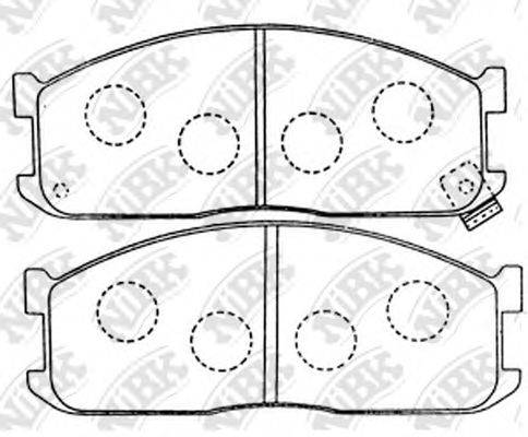 NIBK PN5211 Комплект гальмівних колодок, дискове гальмо