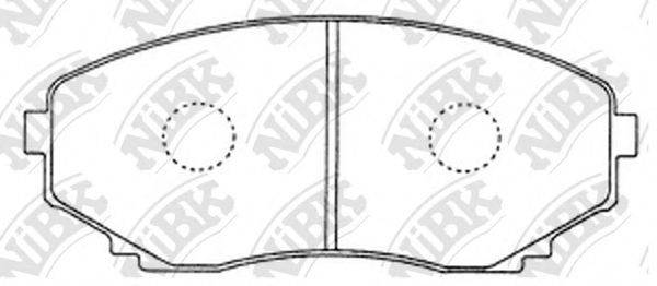 NIBK PN5376 Комплект гальмівних колодок, дискове гальмо
