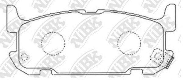 NIBK PN5487 Комплект гальмівних колодок, дискове гальмо