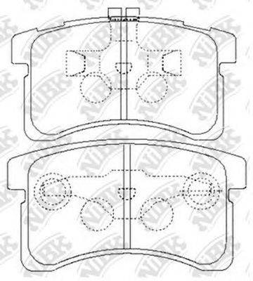 NIBK PN6451 Комплект гальмівних колодок, дискове гальмо