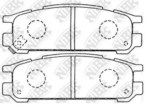 NIBK PN7249 Комплект гальмівних колодок, дискове гальмо