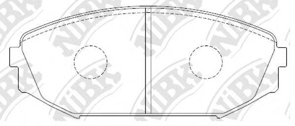 NIBK PN8805 Комплект гальмівних колодок, дискове гальмо