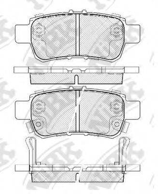 NIBK PN8810 Комплект гальмівних колодок, дискове гальмо
