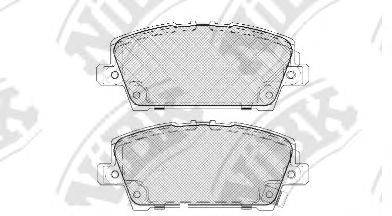 NIBK PN8866 Комплект гальмівних колодок, дискове гальмо