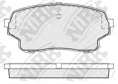NIBK PN9806 Комплект гальмівних колодок, дискове гальмо