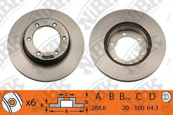 NIBK RN1005 гальмівний диск
