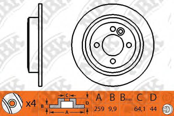 NIBK RN1161 гальмівний диск