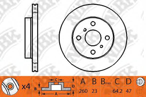 NIBK RN1248 гальмівний диск