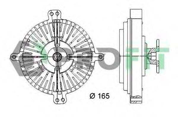 PROFIT 17203012 Зчеплення, вентилятор радіатора