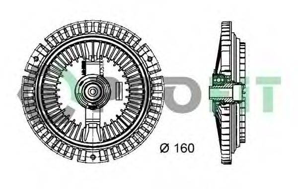 PROFIT 17203015 Зчеплення, вентилятор радіатора