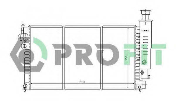 PROFIT PR0540A1 Радіатор, охолодження двигуна