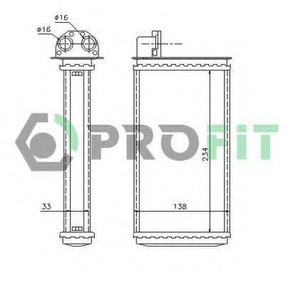 PROFIT PR0550N1 Теплообмінник, опалення салону