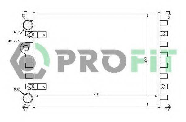 PROFIT PR9504A1 Радіатор, охолодження двигуна