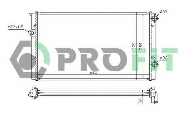 PROFIT PR9522A3 Радіатор, охолодження двигуна