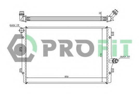 PROFIT PR9569A2 Радіатор, охолодження двигуна