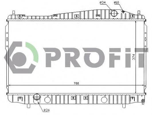 PROFIT PR1705A5 Радіатор, охолодження двигуна