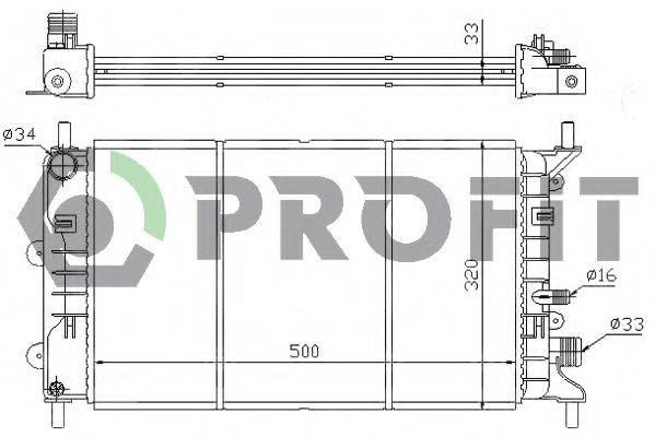 PROFIT PR2530A3 Радіатор, охолодження двигуна