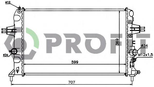 PROFIT PR5054A2 Радіатор, охолодження двигуна