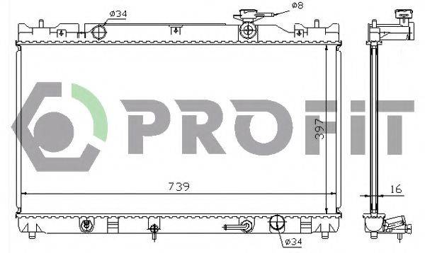 PROFIT PR1830A2 Радіатор, охолодження двигуна