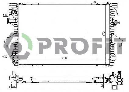 PROFIT PR9567A6 Радіатор, охолодження двигуна