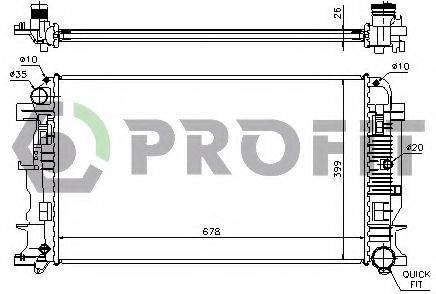 PROFIT PR3546A6 Радіатор, охолодження двигуна