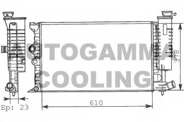 AUTOGAMMA 100200 Радіатор, охолодження двигуна