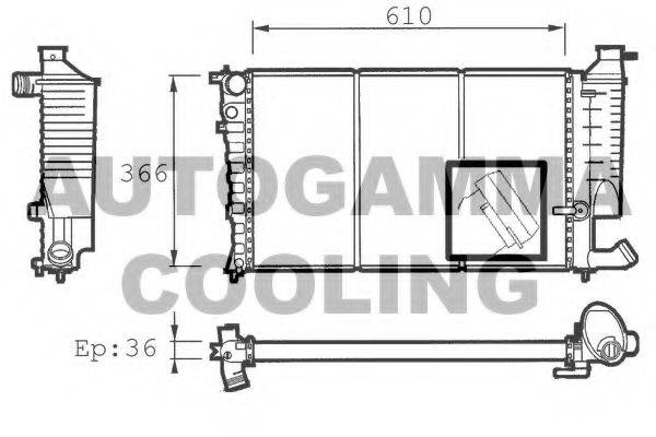 AUTOGAMMA 100230 Радіатор, охолодження двигуна