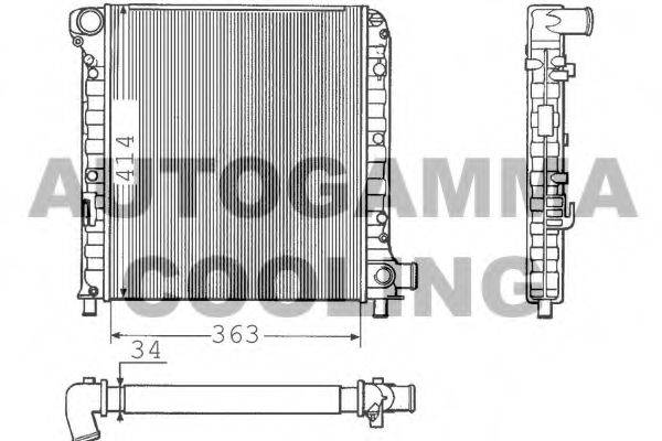 AUTOGAMMA 100270 Радіатор, охолодження двигуна