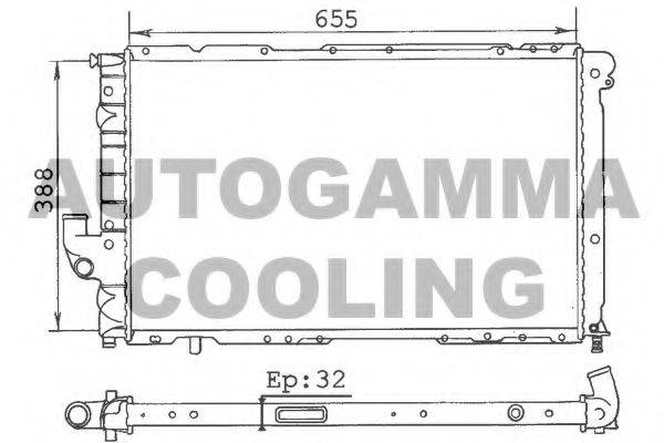 AUTOGAMMA 100274 Радіатор, охолодження двигуна