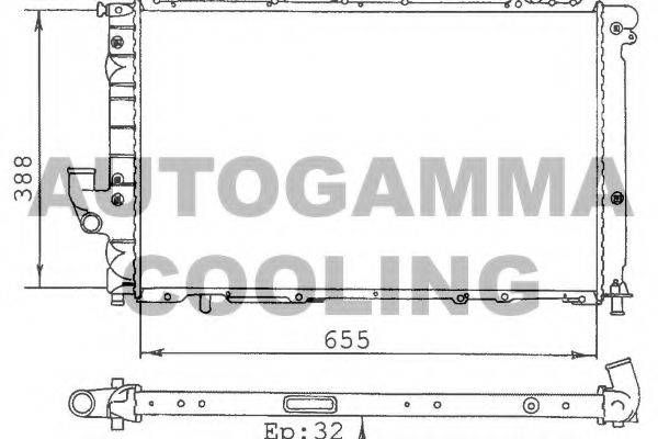 AUTOGAMMA 100282 Радіатор, охолодження двигуна