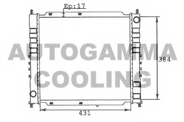 AUTOGAMMA 100421 Радіатор, охолодження двигуна
