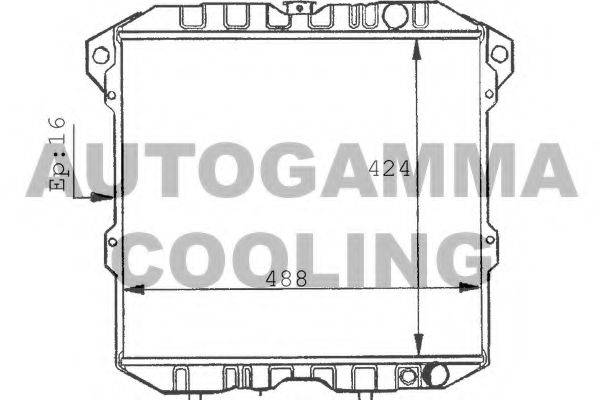 AUTOGAMMA 100596 Радіатор, охолодження двигуна