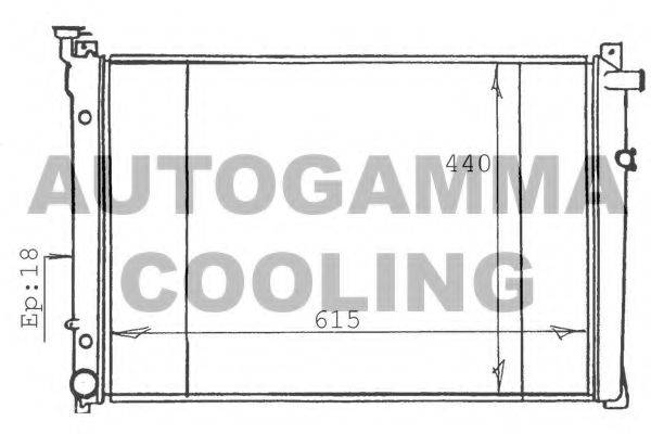 AUTOGAMMA 100614 Радіатор, охолодження двигуна