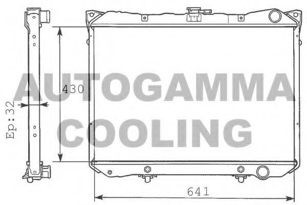 AUTOGAMMA 100622 Радіатор, охолодження двигуна