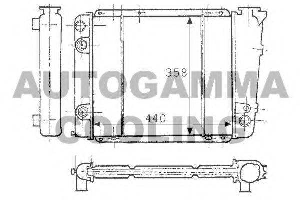 AUTOGAMMA 100800 Радіатор, охолодження двигуна