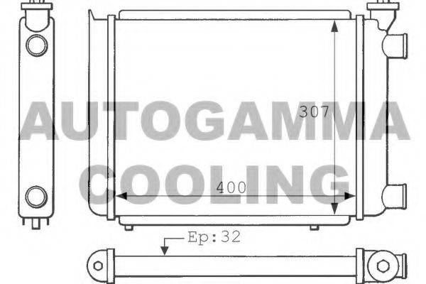 AUTOGAMMA 100840 Радіатор, охолодження двигуна