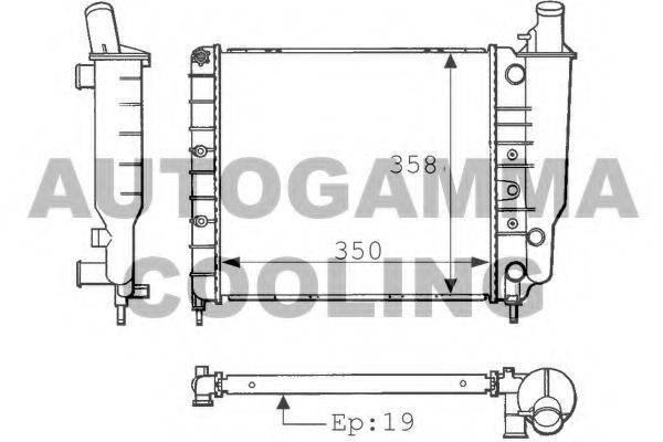 AUTOGAMMA 100865 Радіатор, охолодження двигуна