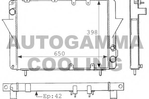 AUTOGAMMA 100900 Радіатор, охолодження двигуна