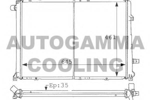 AUTOGAMMA 100910 Радіатор, охолодження двигуна