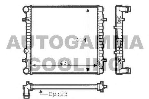 AUTOGAMMA 100968 Радіатор, охолодження двигуна