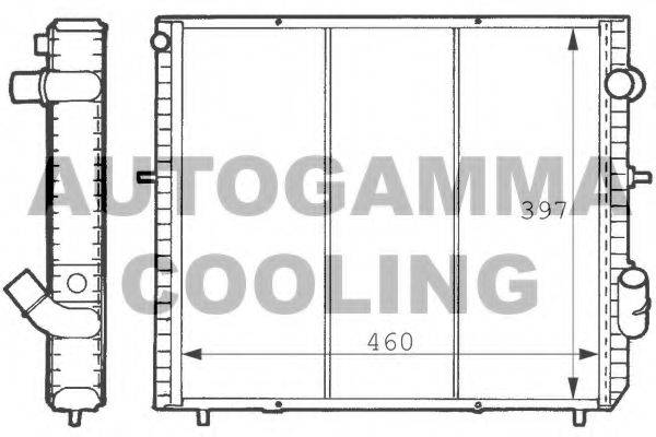 AUTOGAMMA 101239 Радіатор, охолодження двигуна