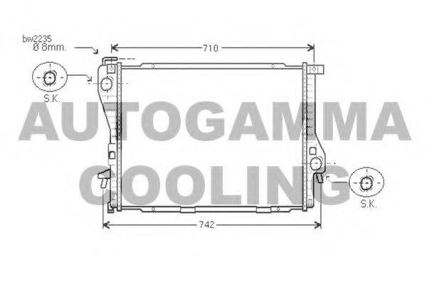 AUTOGAMMA 103399 Радіатор, охолодження двигуна